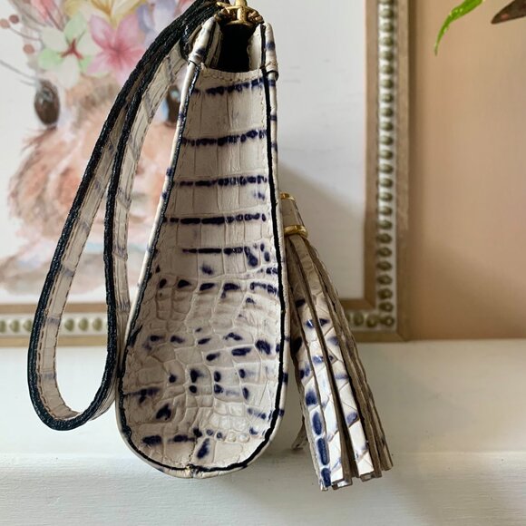 2 ITEMS HTF Brahmin Marble (navy) Medium Asher tote with Anna clutch/wristlet - Picture 14 of 16